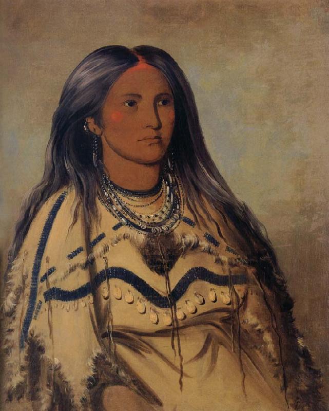 George Catlin Sha-ko-ka,Mint,a Pretty Girl oil painting picture